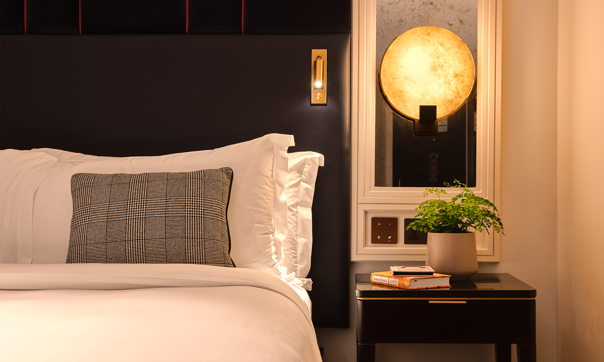 Bedside area of room